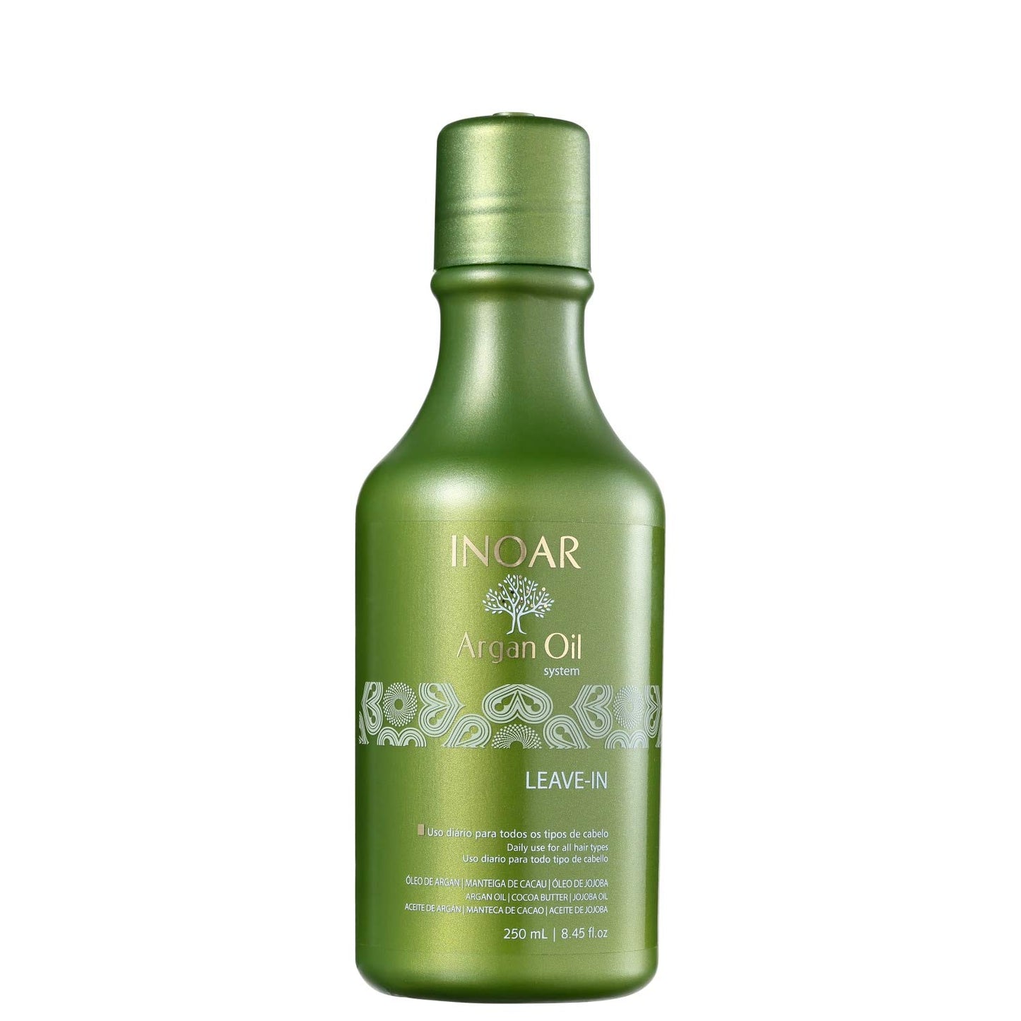 INOAR - Argan Oil Leave-in for Strengthening, Frizz Control, Adds Shine, Argan Oil, Leave IN Treatment, Repair Dry Damaged Hair, Vegan Hair Product, Cruelty Free Haircare for Men and Women (8.45 oz)