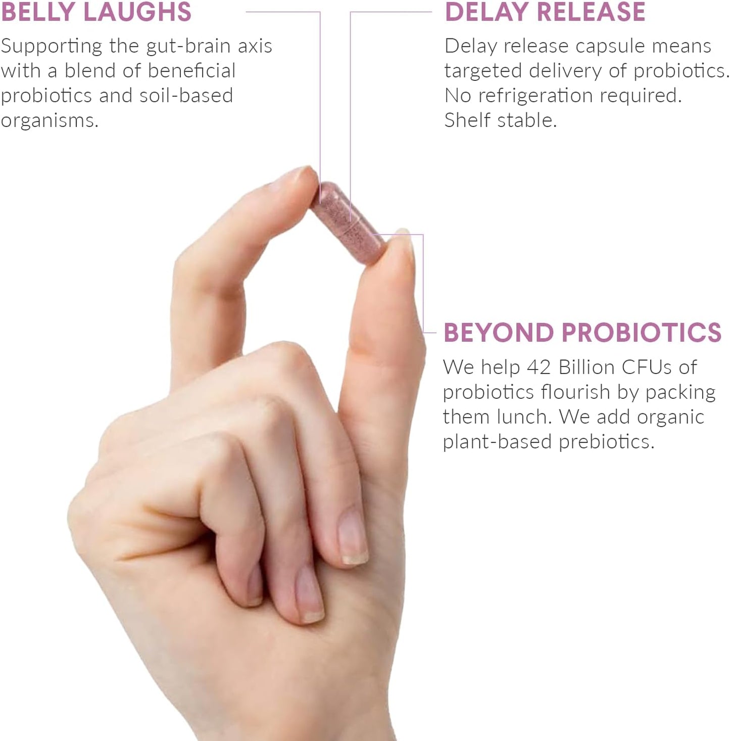 Probiotics + - Soil-Based Organisms, Probiotics, Prebiotics - Digestive Enzymes - Delay Release - Dietary Supplement - 1 Month Supply - 30 Capsules