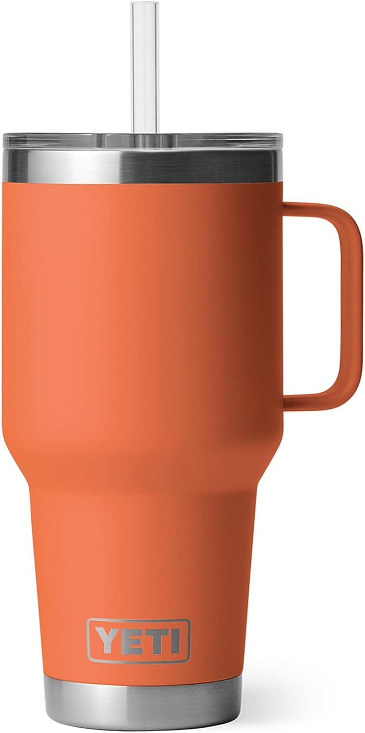 YETI Rambler 42 oz Straw Mug, Vacuum Insulated, Stainless Steel, White