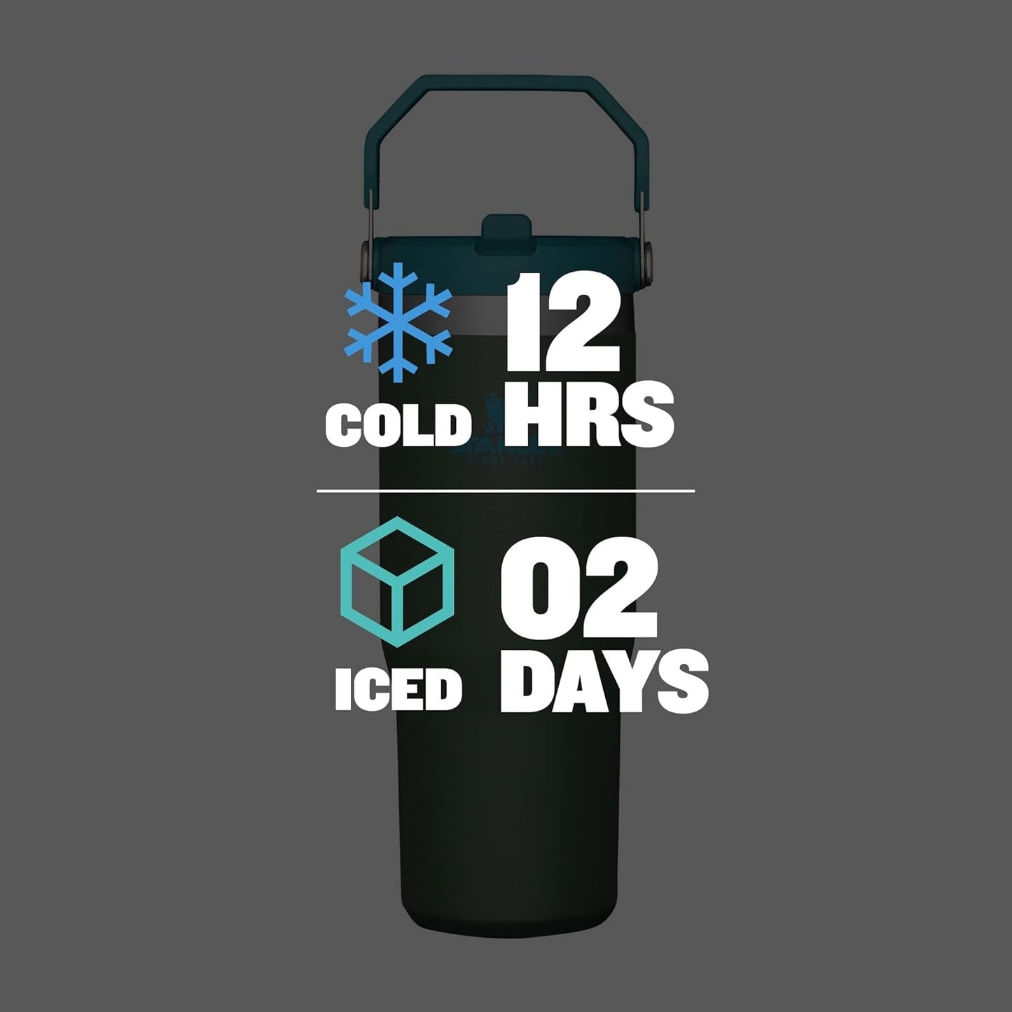 Stanley IceFlow Stainless Steel Tumbler with Straw, Vacuum Insulated Water Bottle for Home, Office or Car, Reusable Cup with Straw Leakproof Flip