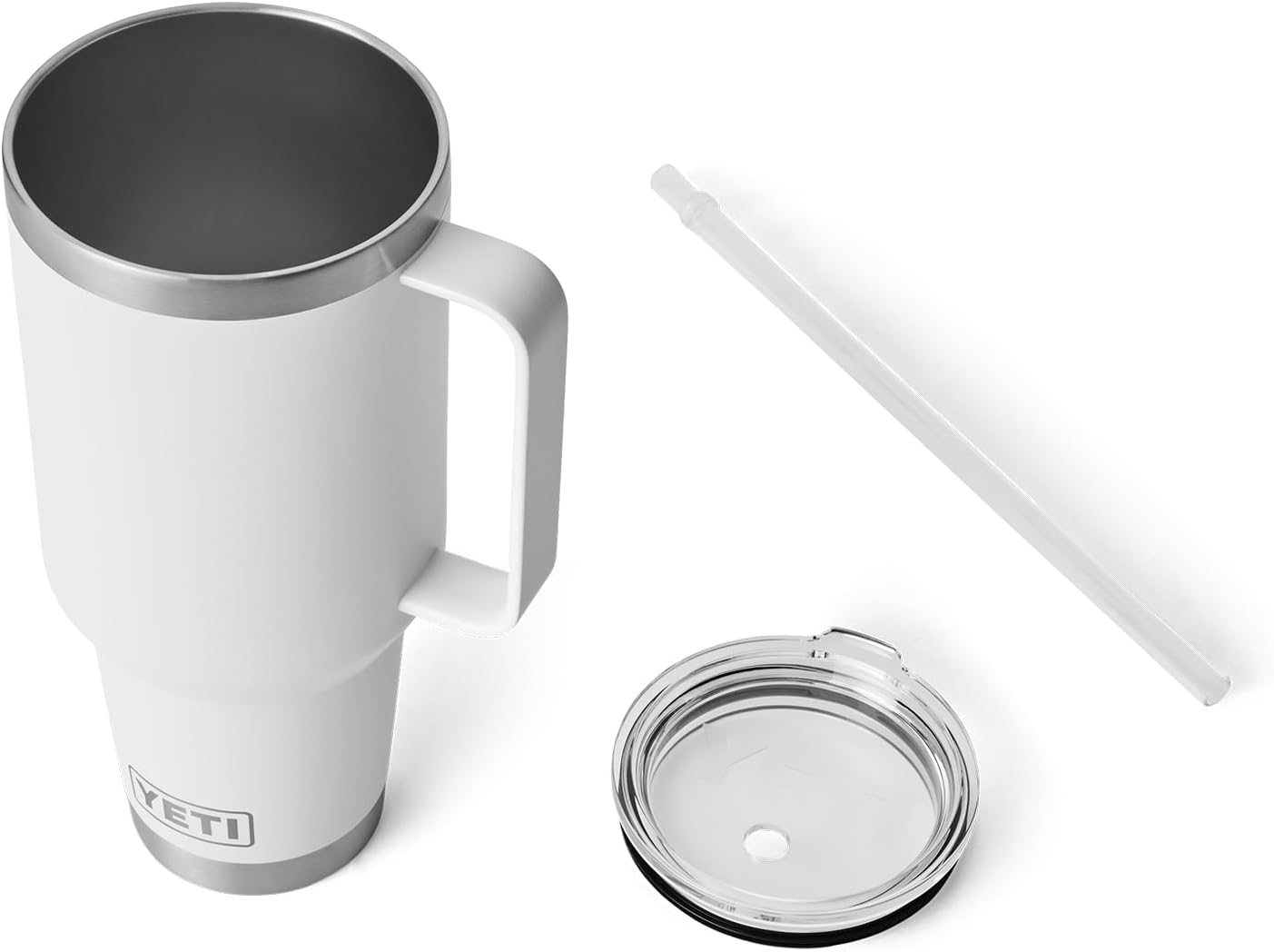 YETI Rambler 42 oz Straw Mug, Vacuum Insulated, Stainless Steel, White