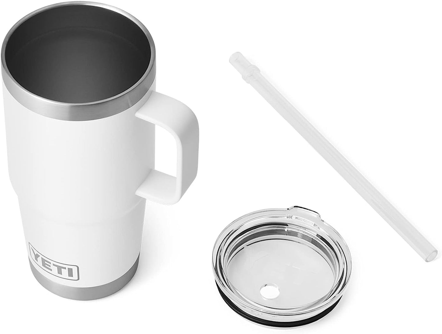 YETI Rambler 42 oz Straw Mug, Vacuum Insulated, Stainless Steel, White