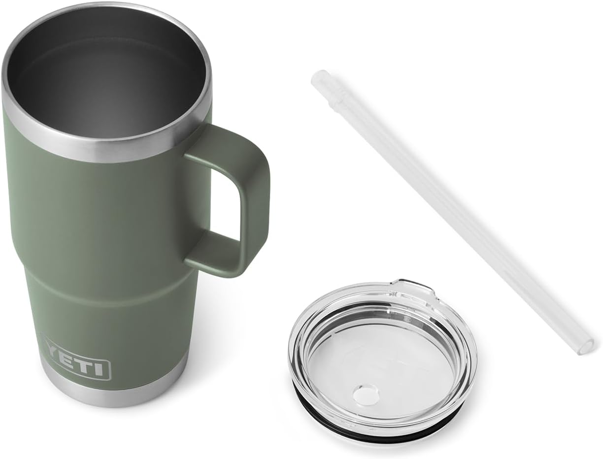 YETI Rambler 42 oz Straw Mug, Vacuum Insulated, Stainless Steel, White
