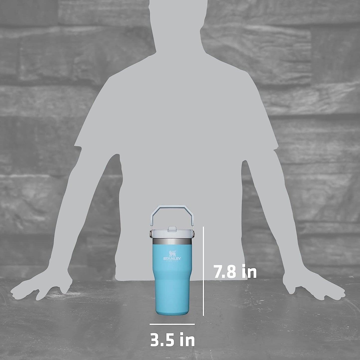 Stanley IceFlow Stainless Steel Tumbler with Straw, Vacuum Insulated Water Bottle for Home, Office or Car, Reusable Cup with Straw Leakproof Flip