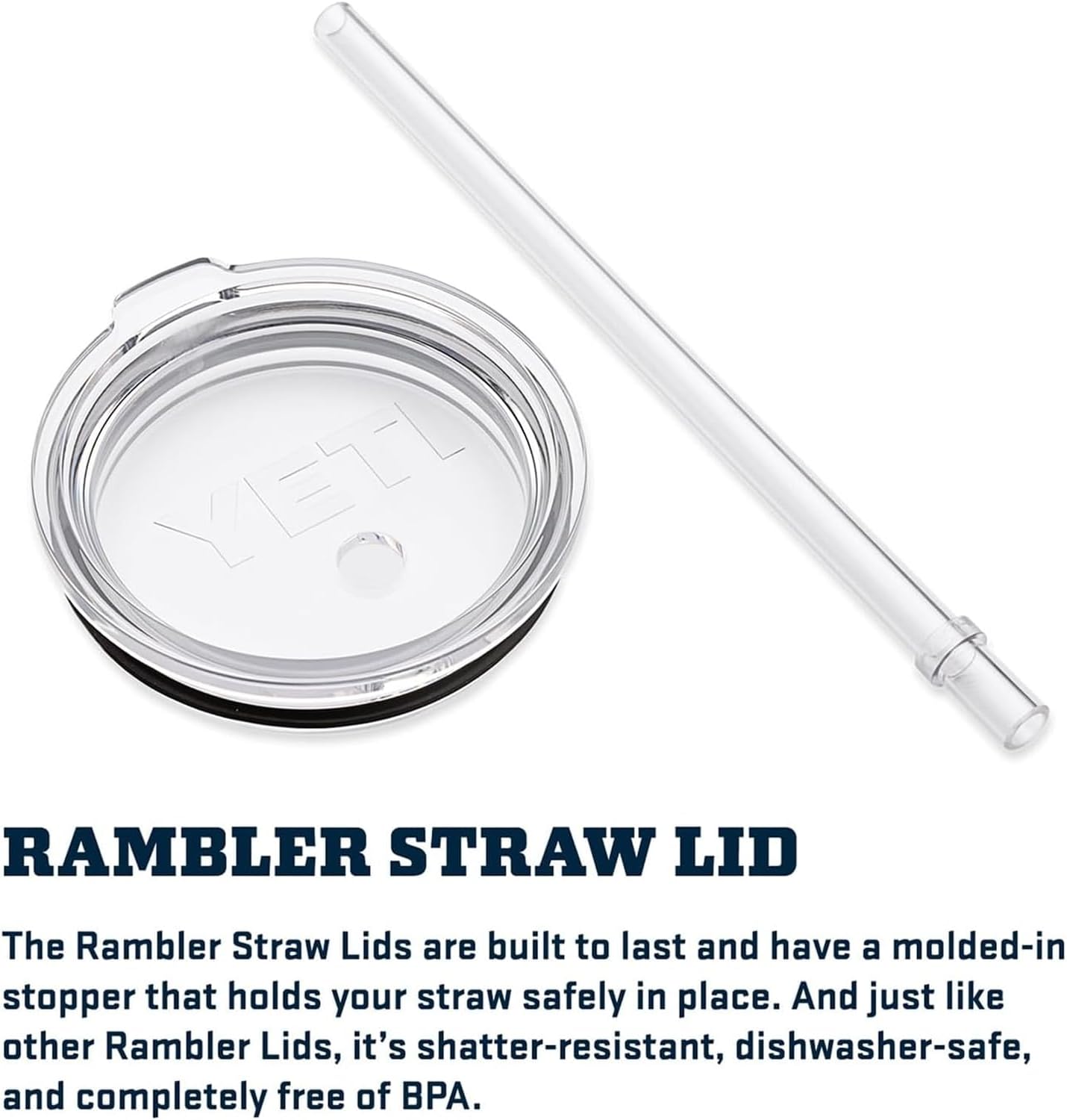 YETI Rambler 42 oz Straw Mug, Vacuum Insulated, Stainless Steel, White