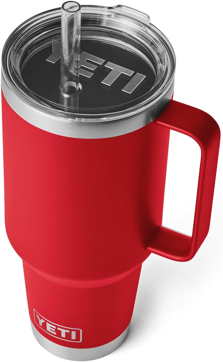 YETI Rambler 42 oz Straw Mug, Vacuum Insulated, Stainless Steel, White