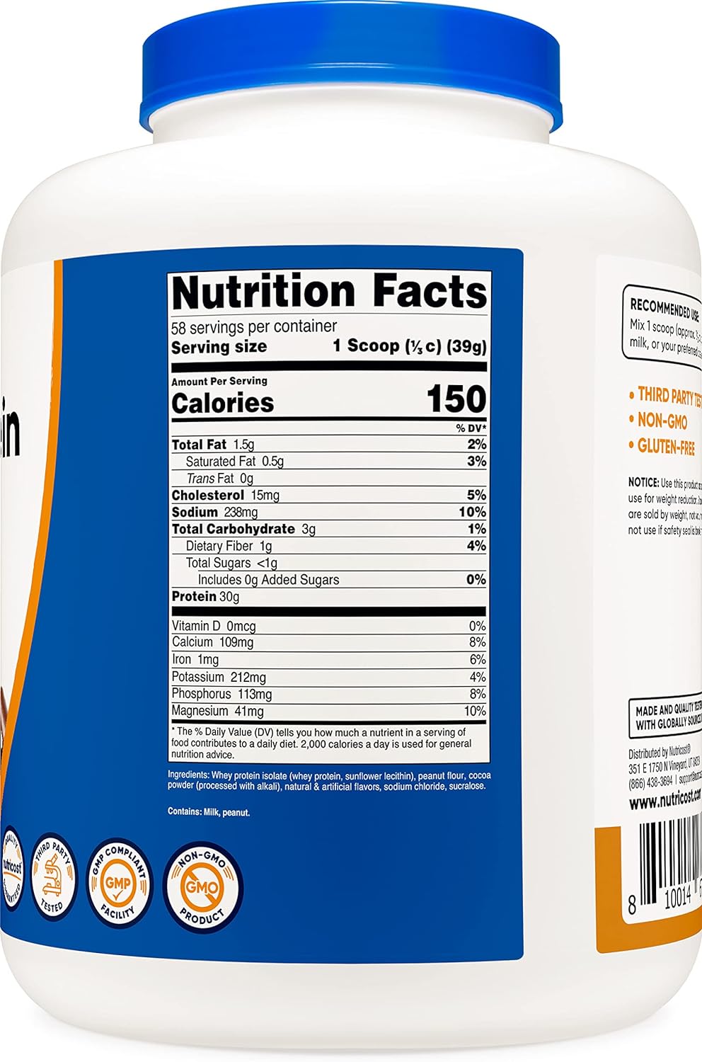 Nutricost Whey Protein Isolate Powder (Milk Chocolate) 5LBS
