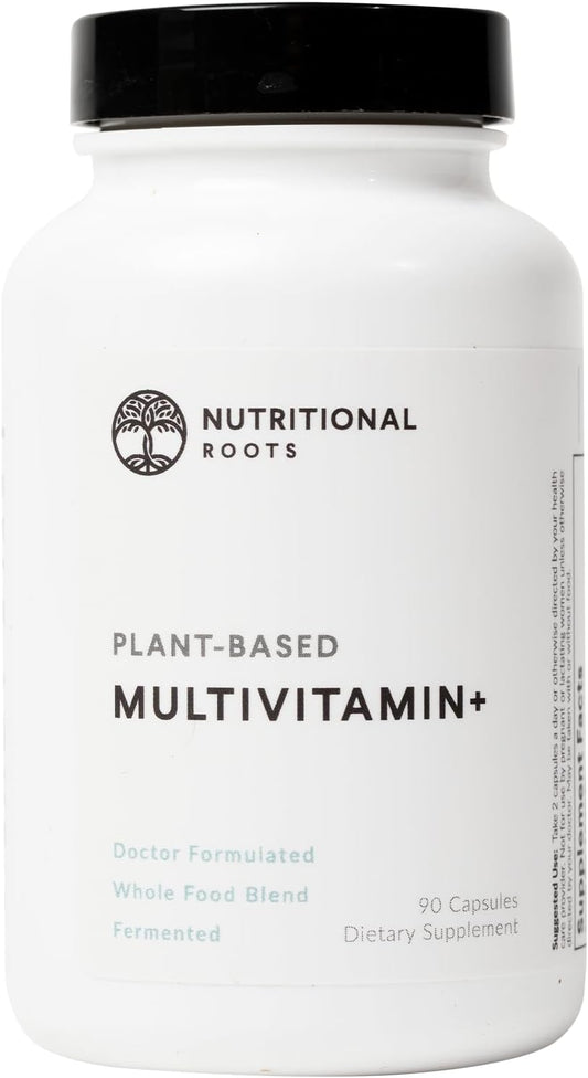 Multivitamin+, Award-Winning Plant-Based (Vegan) Multivitamin, Organic Vegetables & Herbs, Fermented Vitamins, Probiotics, Doctor's Choice, 45 Servings