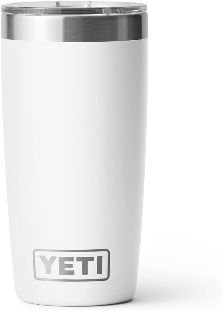 YETI Rambler 10 oz Tumbler, Stainless Steel, Vacuum Insulated with MagSlider Lid, White