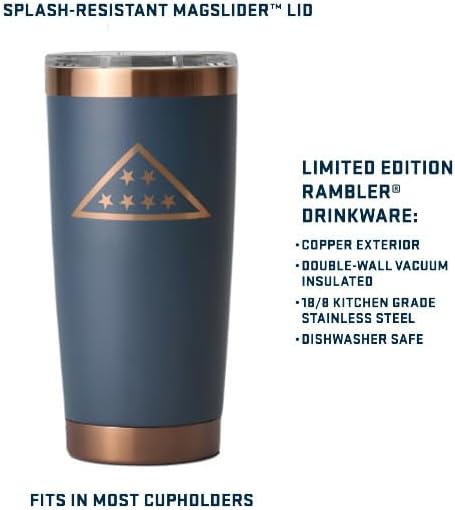 YETI Rambler 20 oz Stainless Steel Vacuum Insulated Tumbler w/MagSlider Lid