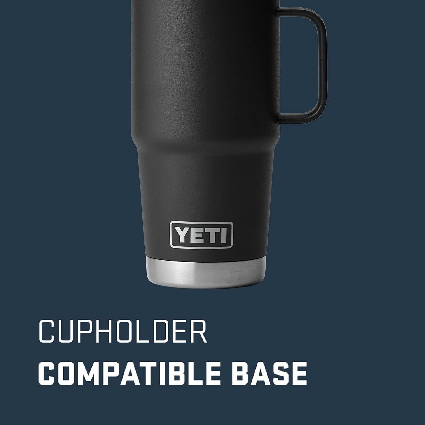 YETI Rambler 20 oz Travel Mug, Stainless Steel, Vacuum Insulated with Stronghold Lid