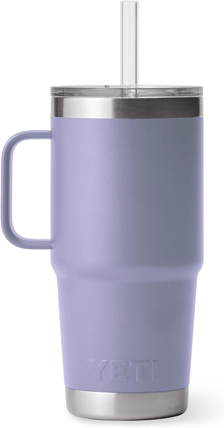 YETI Rambler 42 oz Straw Mug, Vacuum Insulated, Stainless Steel, White