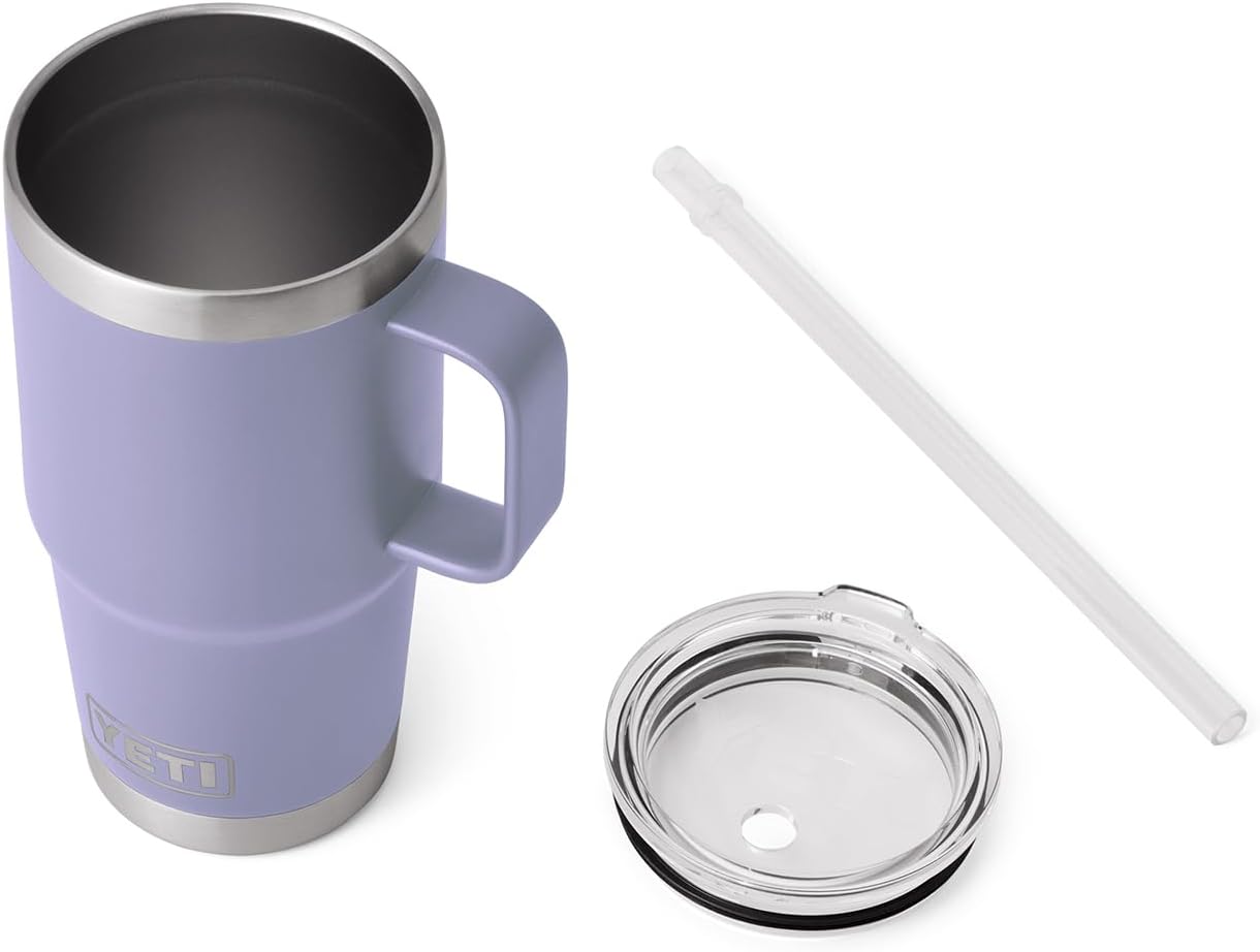 YETI Rambler 42 oz Straw Mug, Vacuum Insulated, Stainless Steel, White