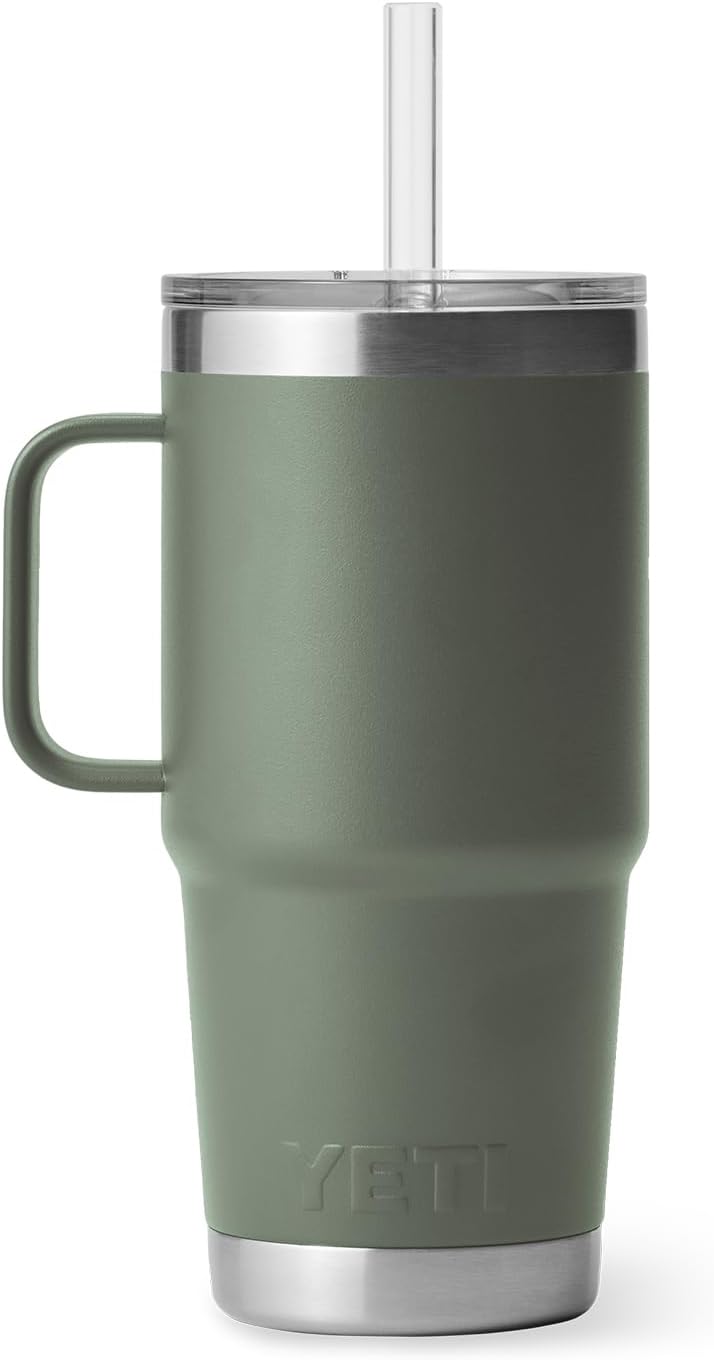 YETI Rambler 42 oz Straw Mug, Vacuum Insulated, Stainless Steel, White