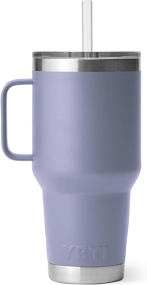 YETI Rambler 42 oz Straw Mug, Vacuum Insulated, Stainless Steel, White