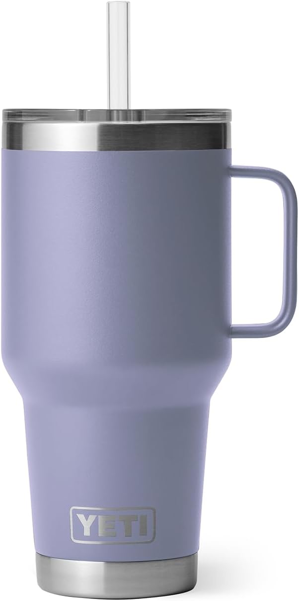 YETI Rambler 42 oz Straw Mug, Vacuum Insulated, Stainless Steel, White