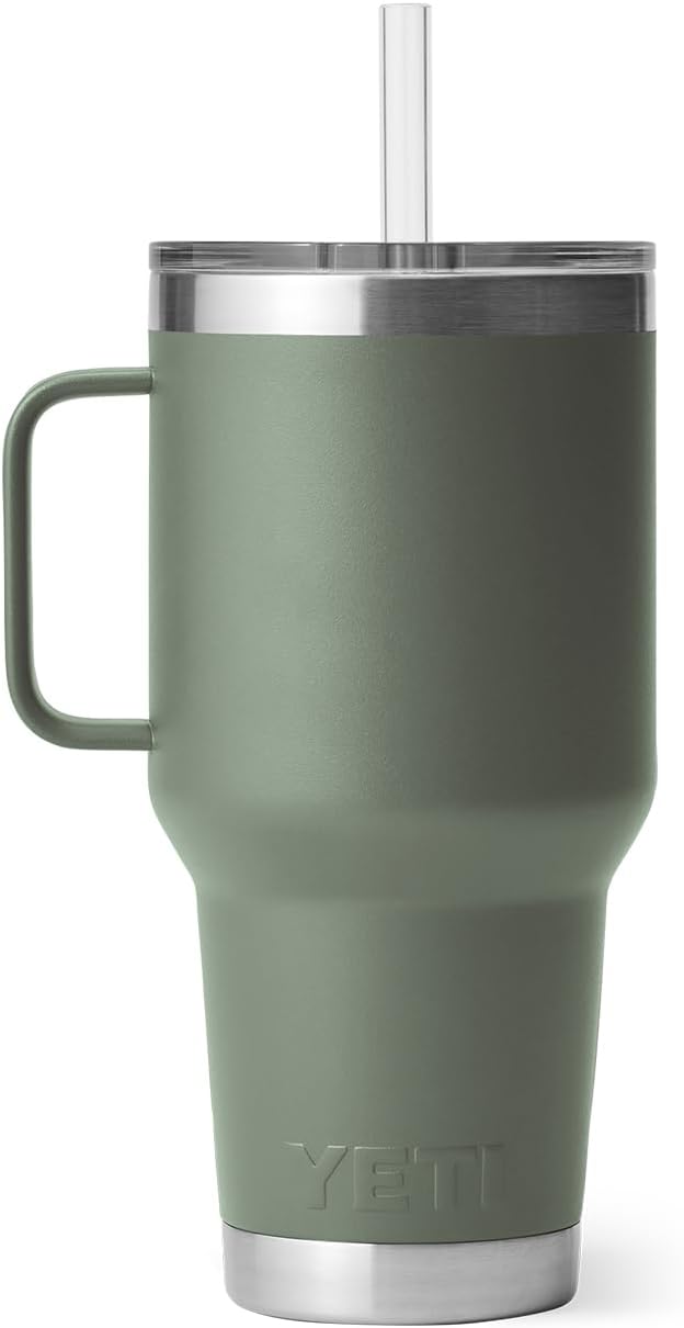 YETI Rambler 42 oz Straw Mug, Vacuum Insulated, Stainless Steel, White