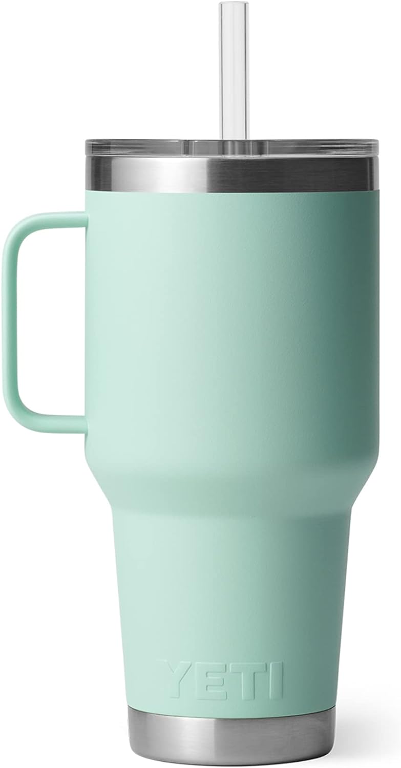 YETI Rambler 42 oz Straw Mug, Vacuum Insulated, Stainless Steel, White