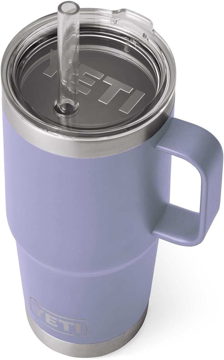 YETI Rambler 42 oz Straw Mug, Vacuum Insulated, Stainless Steel, White