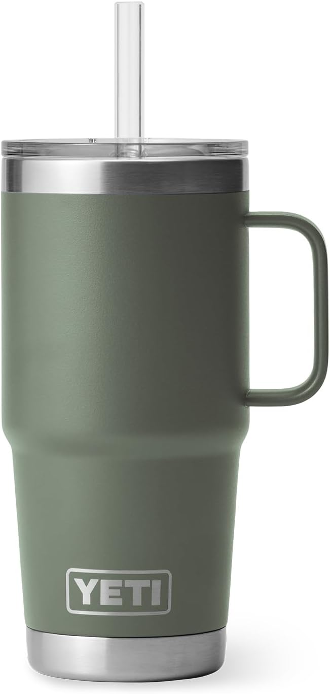 YETI Rambler 42 oz Straw Mug, Vacuum Insulated, Stainless Steel, White