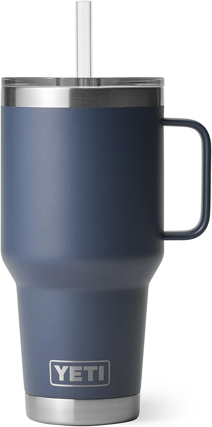 YETI Rambler 42 oz Straw Mug, Vacuum Insulated, Stainless Steel, White