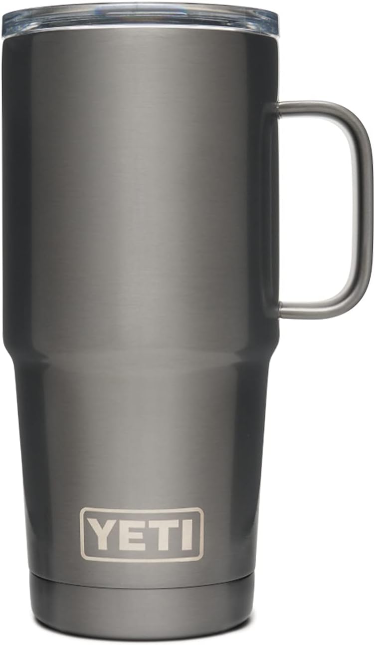 YETI Rambler 20 oz Travel Mug, Stainless Steel, Vacuum Insulated with Stronghold Lid