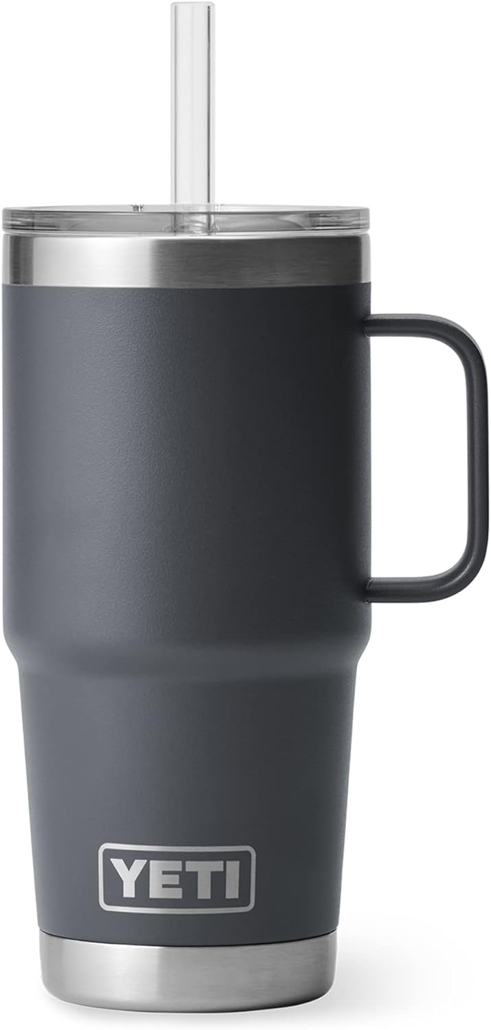 YETI Rambler 42 oz Straw Mug, Vacuum Insulated, Stainless Steel, White