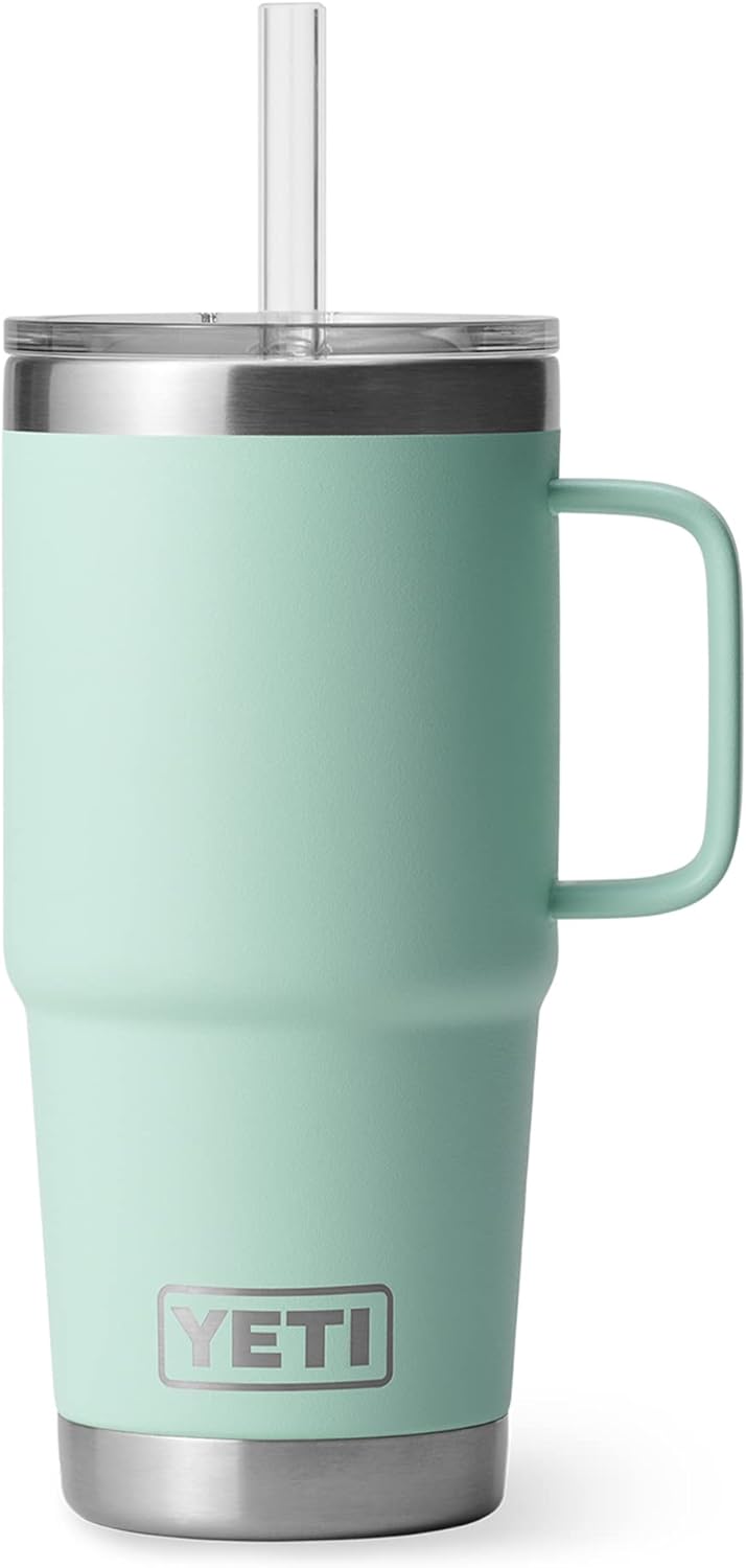 YETI Rambler 42 oz Straw Mug, Vacuum Insulated, Stainless Steel, White