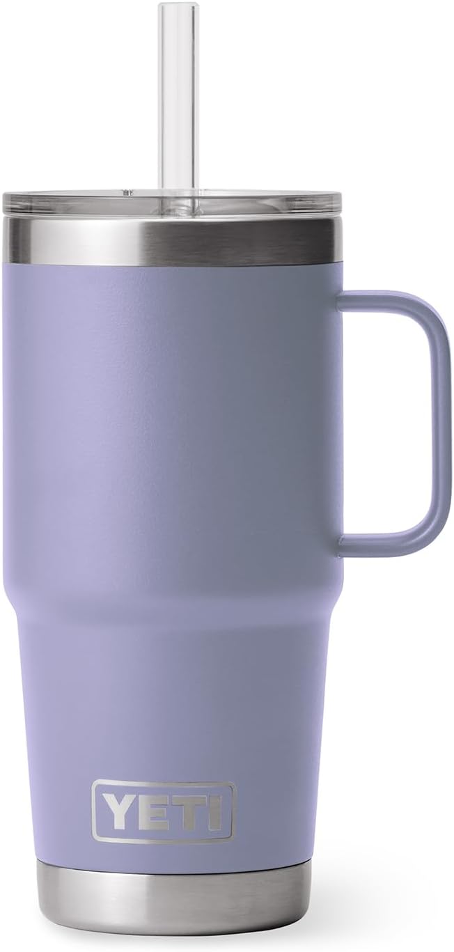 YETI Rambler 42 oz Straw Mug, Vacuum Insulated, Stainless Steel, White