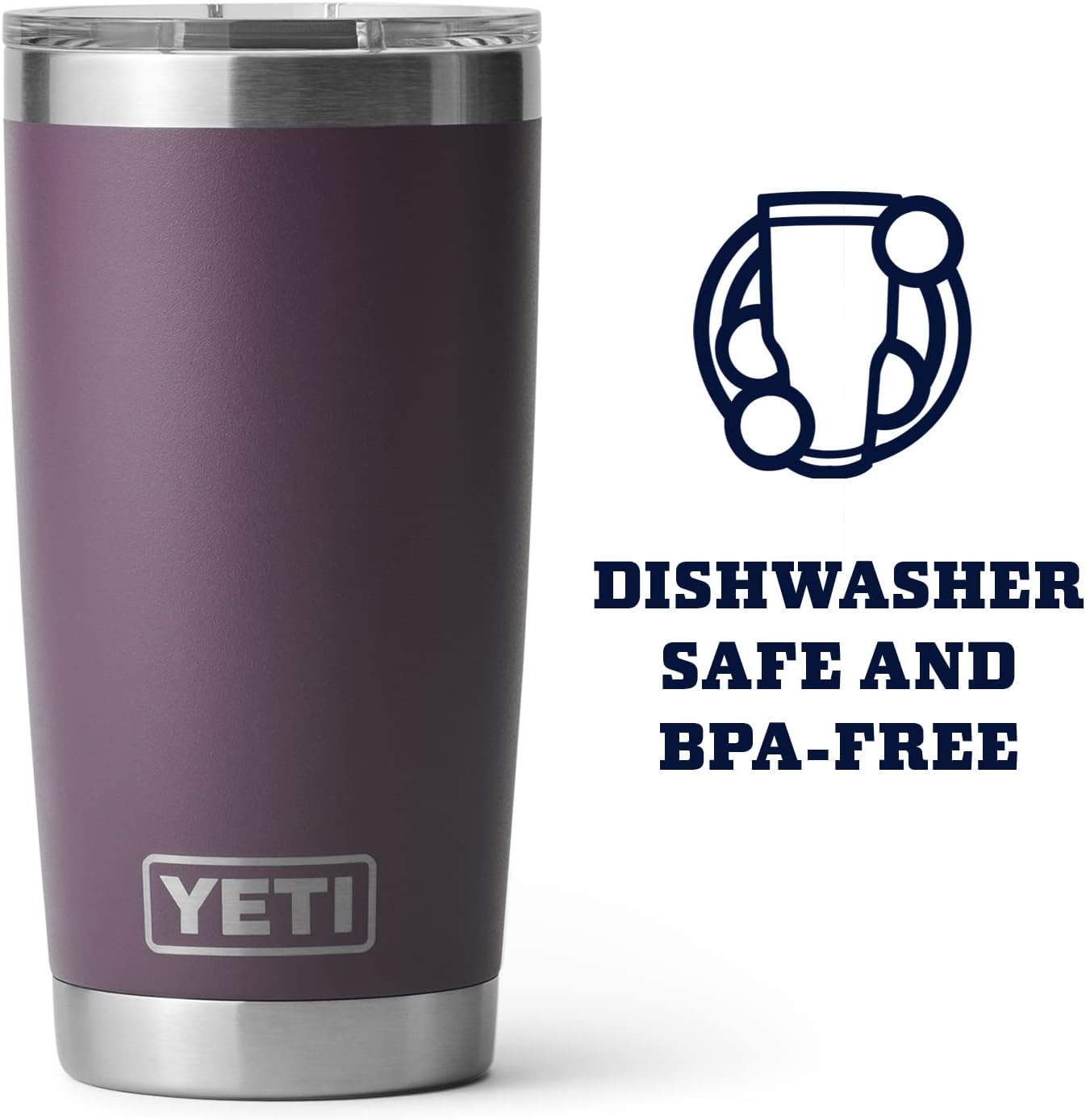 YETI Rambler 20 oz Stainless Steel Vacuum Insulated Tumbler w/MagSlider Lid