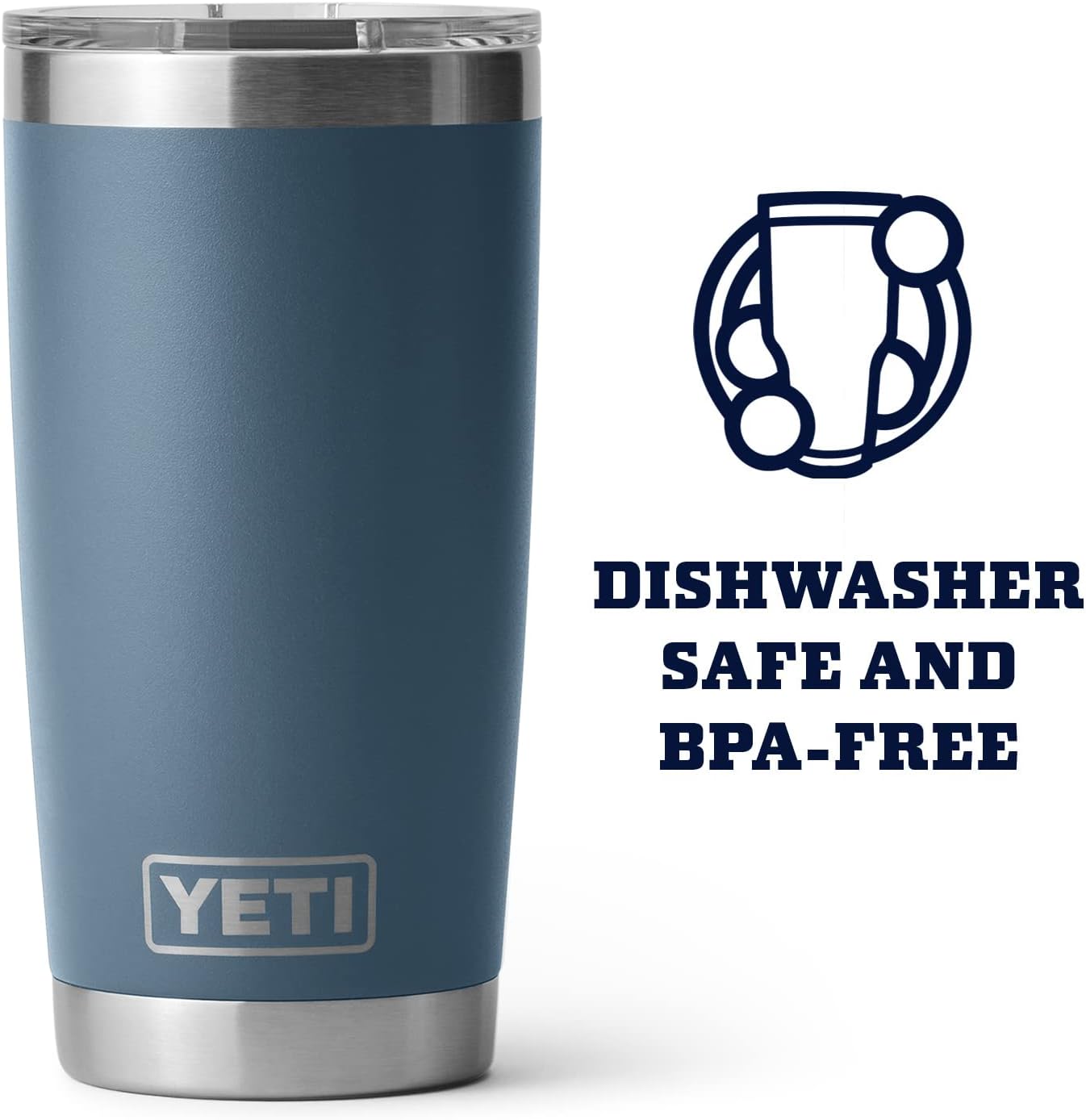 YETI Rambler 20 oz Stainless Steel Vacuum Insulated Tumbler w/MagSlider Lid