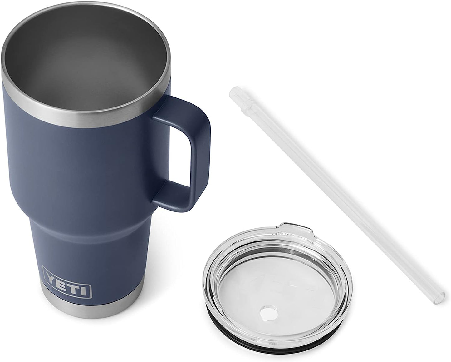 YETI Rambler 42 oz Straw Mug, Vacuum Insulated, Stainless Steel, White