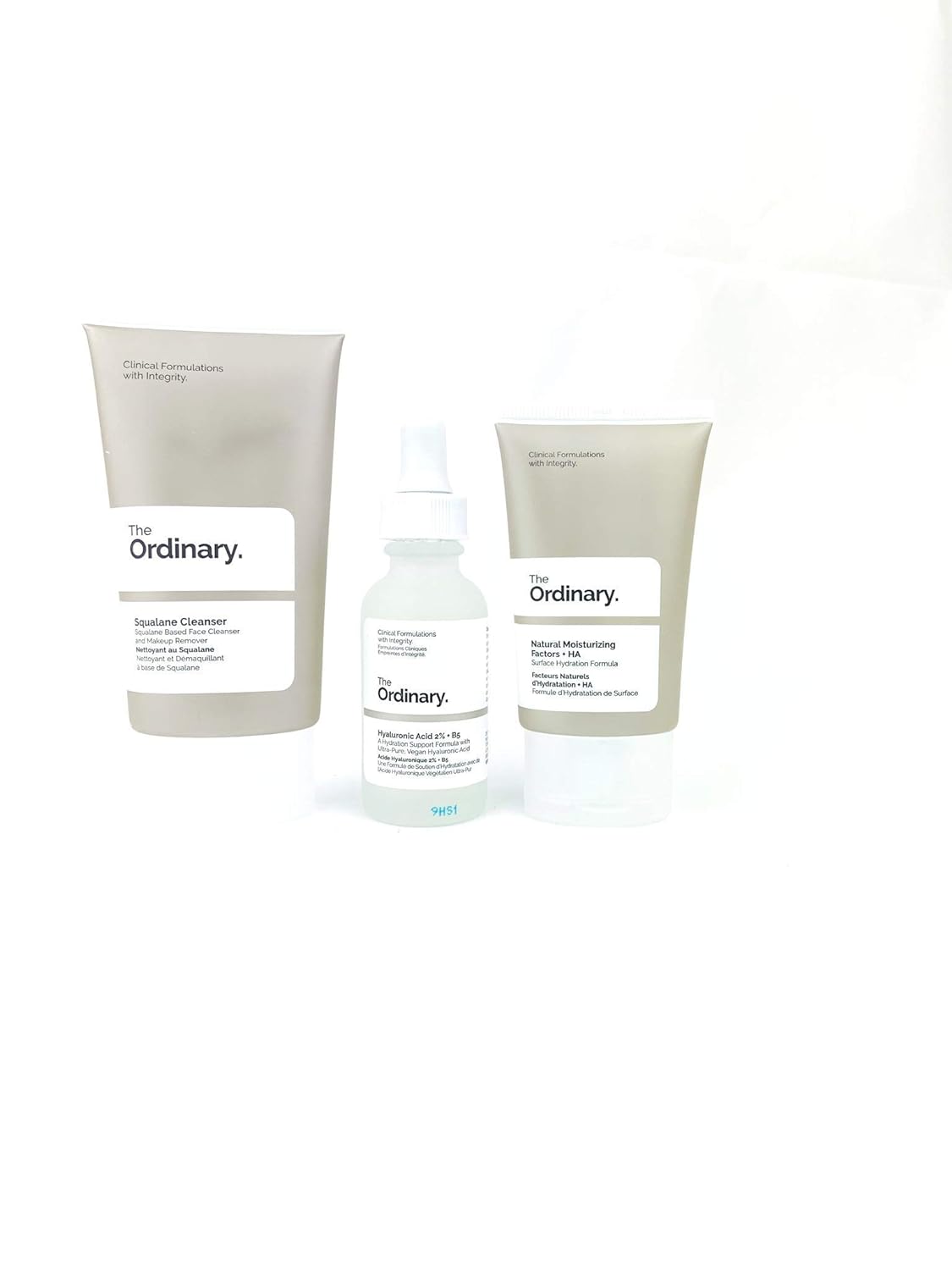 The Ordinary The Daily Set (3 Pcs: Squalane Cleanser - Hyaluronic Acid 2% + B5 - Natural Moisturizing Factors + HA)