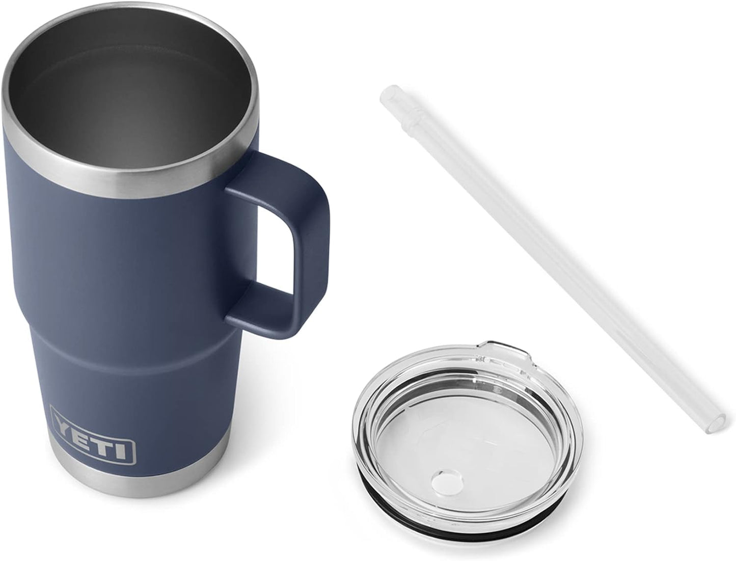 YETI Rambler 42 oz Straw Mug, Vacuum Insulated, Stainless Steel, White