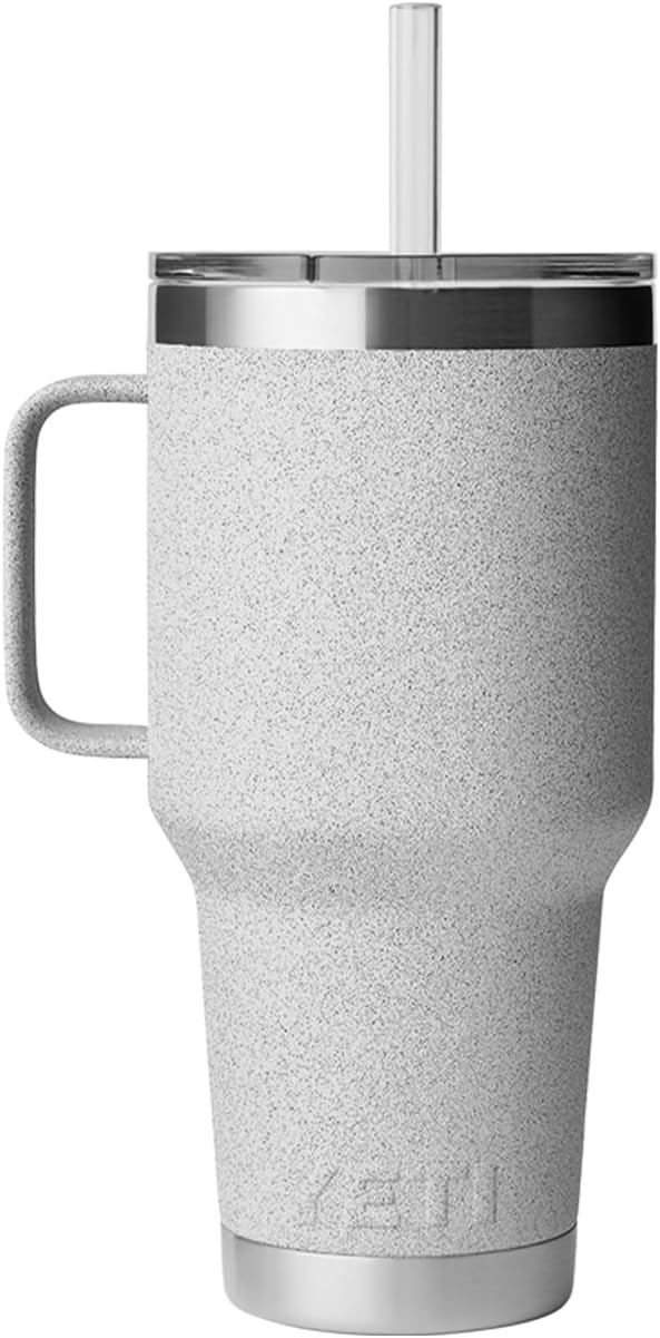 YETI Rambler 42 oz Straw Mug, Vacuum Insulated, Stainless Steel, White