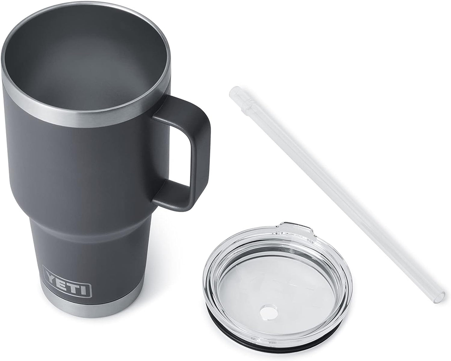 YETI Rambler 42 oz Straw Mug, Vacuum Insulated, Stainless Steel, White