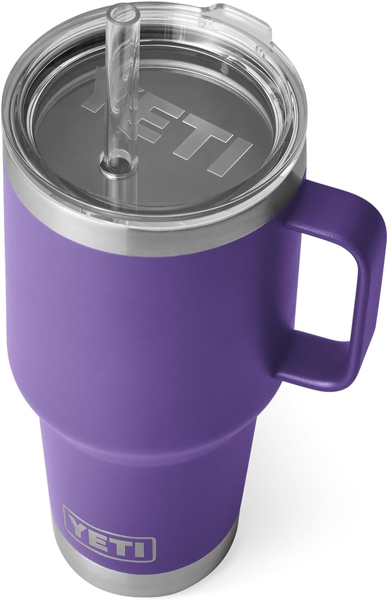 YETI Rambler 42 oz Straw Mug, Vacuum Insulated, Stainless Steel, White