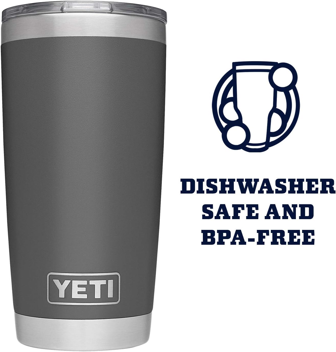 YETI Rambler 20 oz Stainless Steel Vacuum Insulated Tumbler w/MagSlider Lid