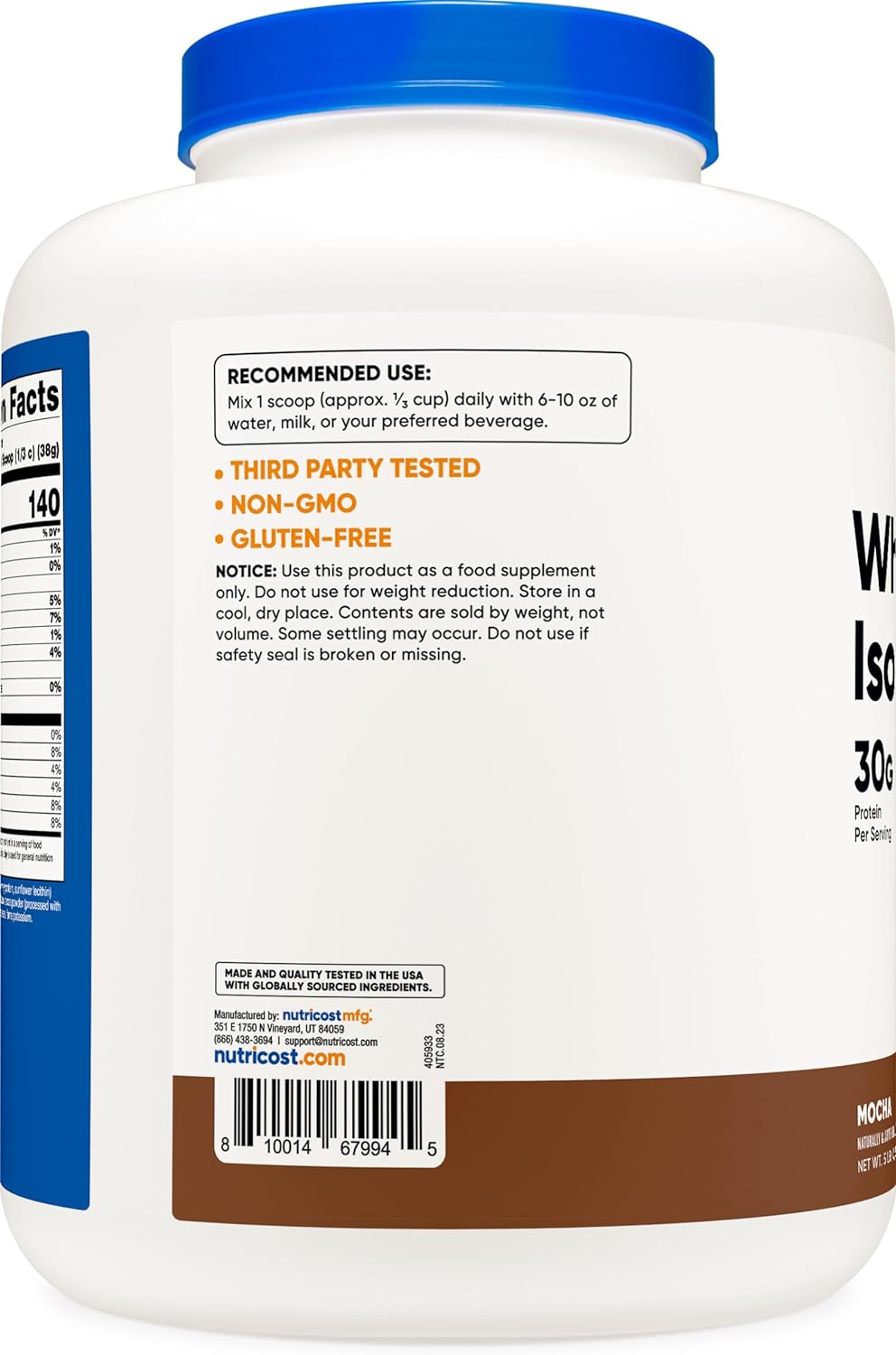 Nutricost Whey Protein Isolate Powder (Milk Chocolate) 5LBS