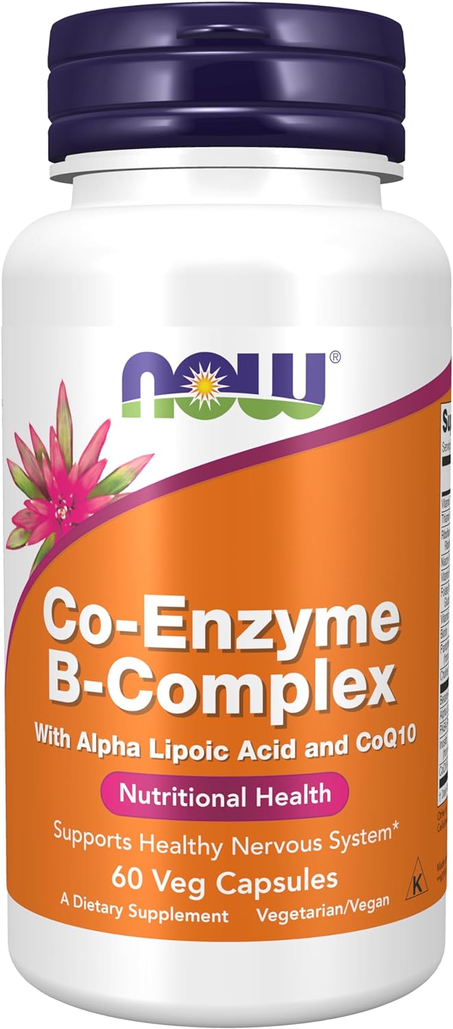 NOW Supplements, Co-Enzyme B Complex with Alpha Lipoic Acid and CoQ10, Nutritional Health, 60 Veg Capsules